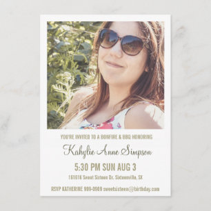 Outdoor Photo Sweet 16 Birthday Party Invitation