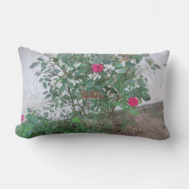 Outdoor pillow with flowers  (Front)