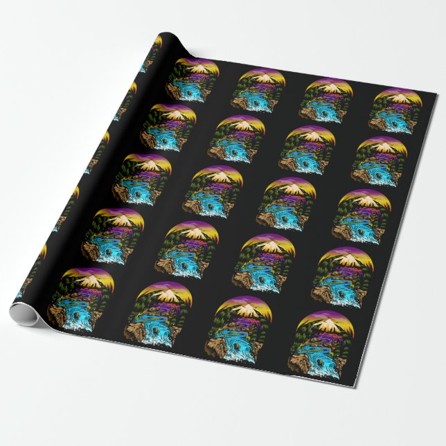 Outdoor Scene Wrapping Paper (Unrolled)