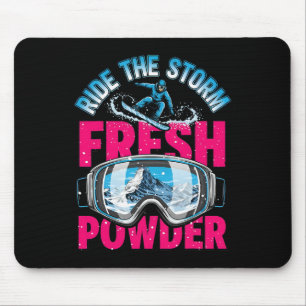 Outdoor Snowboarding Skiing Fresh Powder Snowboard Mouse Mat