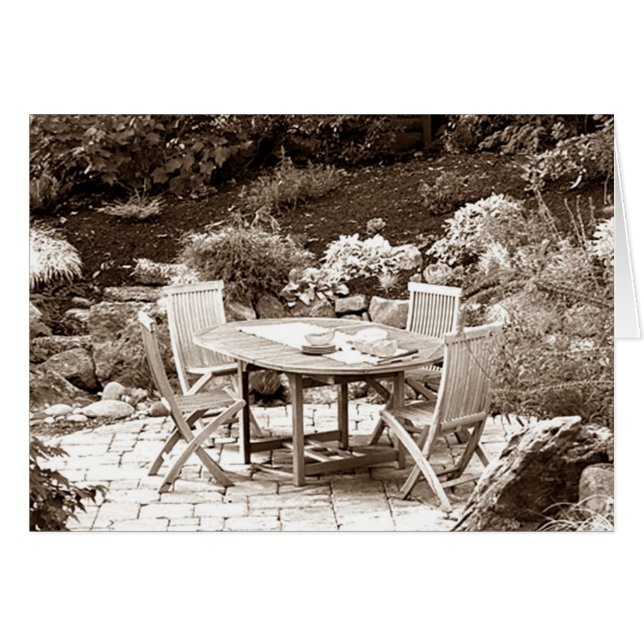OUTDOOR SUMMER PATIO PHOTO FOR ANY OCCASION (Front Horizontal)