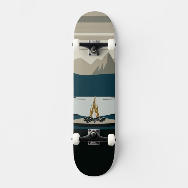 Outdoor Survival Mountain Campfire Off-Grid Skateboard (Front)
