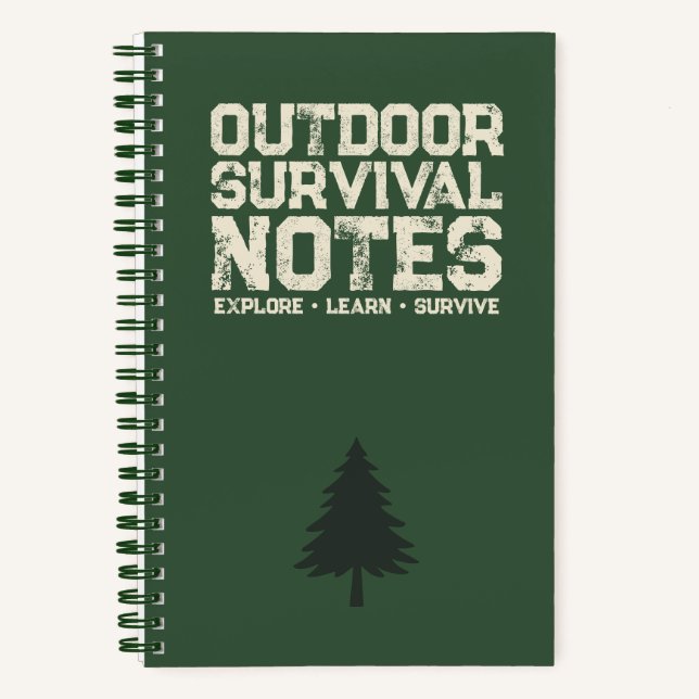 Outdoor Survival Notes for Class Spiral Notebook (Front)