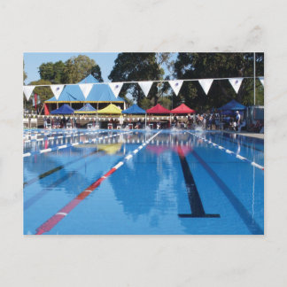 Outdoor Swimming Pool Postcard