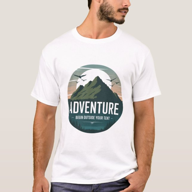 Outdoor Tent Life Nature T-Shirt (Front)