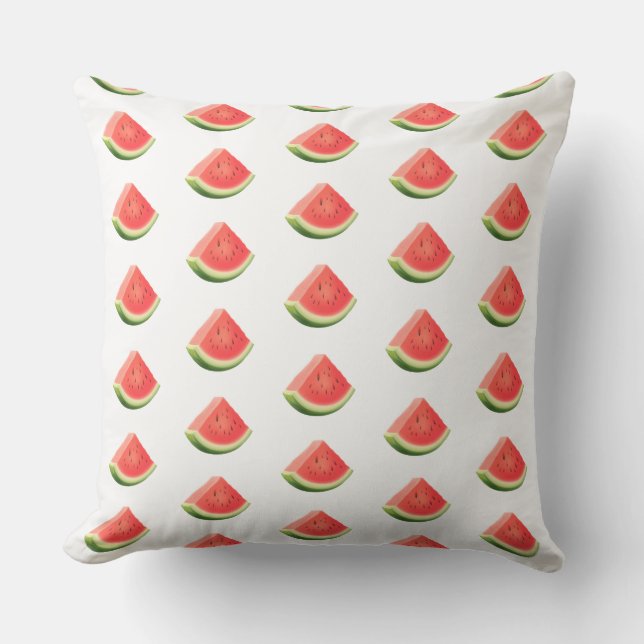 Outdoor Throw Pillow-Watermelon Throw Pillow (Front)