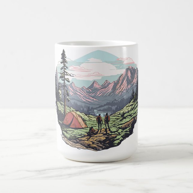 Outdoor unique, retro/vintage graphic coffee mug (Center)