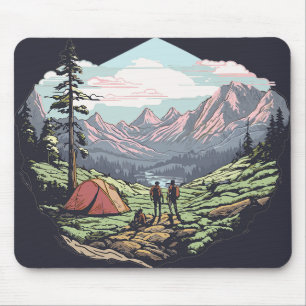 Outdoor unique, retro/vintage graphic mouse mat