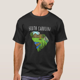 Outdoor Us State South Carolina Bushcraft Hiker Hi T-Shirt