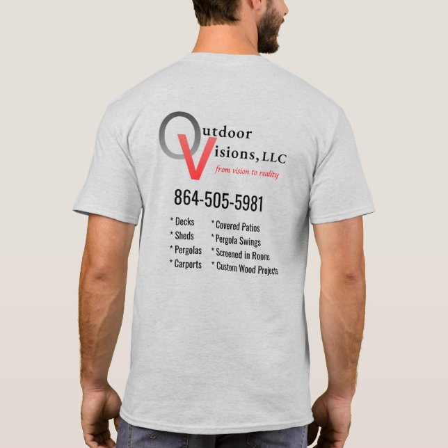 Outdoor Visions Logo Back Info T-Shirt (Back)