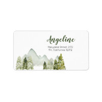 Outdoor Watercolor Camper Address Label