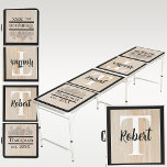 Outdoor Wedding Fun Drinking Game Monogrammed Beer Pong Table<br><div class="desc">Looking for a fun and festive way to spend your outdoor wedding reception? Look no further than our monogrammed beer pong table! This is the perfect party table for your outdoor wedding! This table features a monogrammed beer pong table that will make your guests happy. It's also great for tailgating...</div>