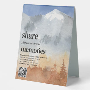 Outdoor Wedding  QR Code Photo Pictures Guestbook