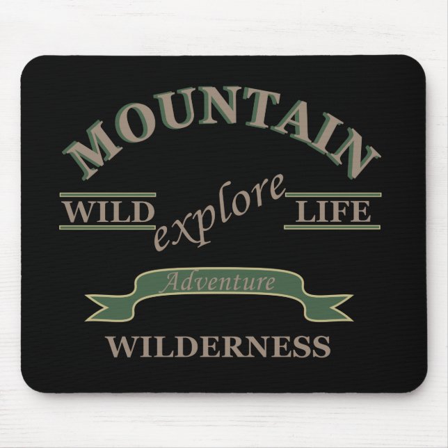 outdoor wild life hiking adventure lover mouse mat (Front)