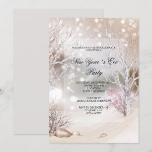 Outdoor Winters Scene New Year´s Eve Party Invitation