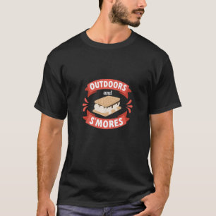 Outdoors And S'mores Smores Marshmallow Camping   T-Shirt