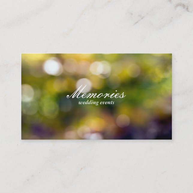 Outdoors Bokeh Business Card (Front)