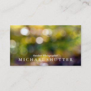 Outdoors Bokeh Business Card