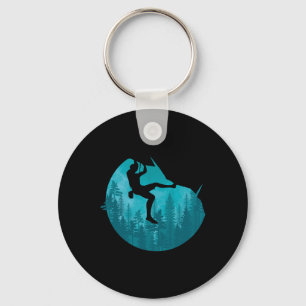Outdoors Boulder Nature Rock Climber Climb Forest Key Ring