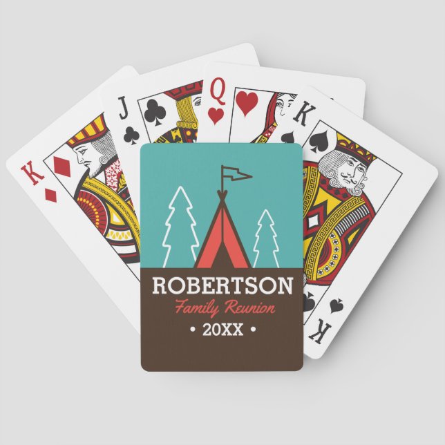 Outdoors Camping Family Reunion Playing Cards (Back)