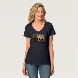 Outdoors Camping Women's V-Neck T-Shirt