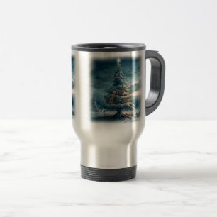 Outdoors Christmas Tree Travel/Commuter Mug, 15 oz Travel Mug