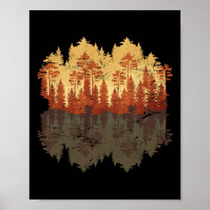 Outdoors Fall Wildlife Trees Reflection Nature For Poster