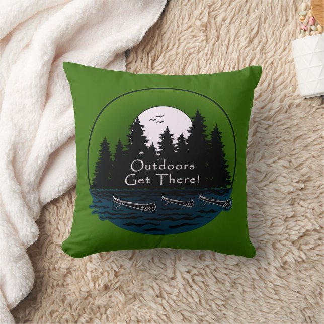 Outdoors Get There Canoes  Cushion (Blanket)