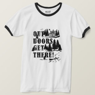 Outdoors Get There! Collage T-Shirt