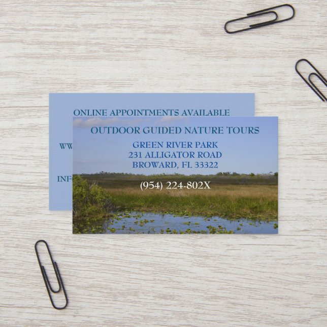  Outdoors Guided Nature Tours Camping  Hiking  Business Card (Front/Back In Situ)