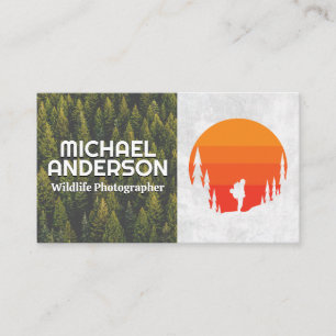Outdoors   Hiker Logo   Forrest  Business Card