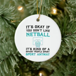 Outdoors netball game sports birthday gift ideas ceramic tree decoration