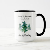 Outdoors Rustic Travel Quote Watercolor Coffee Mug