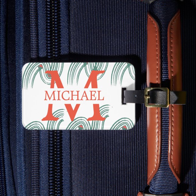 outdoors Traveller monogrammed personalise Luggage Luggage Tag (Front Insitu 4)