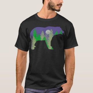 Outdoors Wilderness Black Bear Camping  Hiking In  T-Shirt