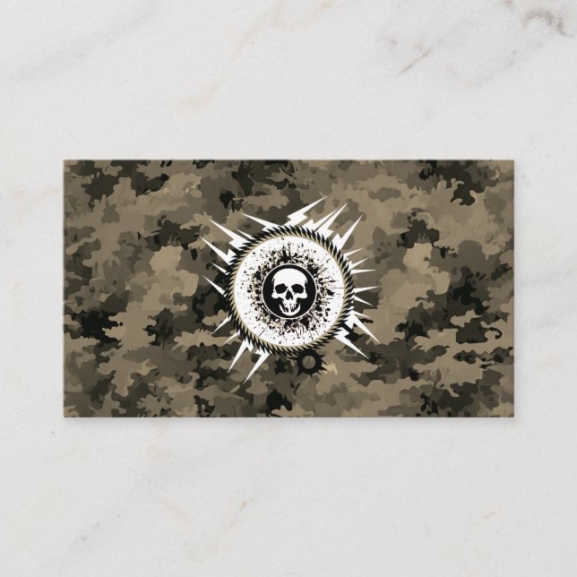 Outdoorsman Camouflage Hunt Fish Pro Information   Business Card (Front)