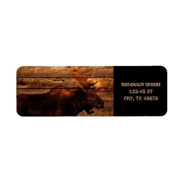 outdoorsman distressed wood wildlife bull moose (Front)