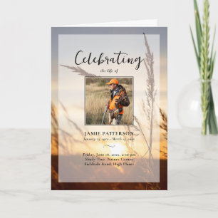 Outdoorsman Photo Downloadable Funeral Program Card