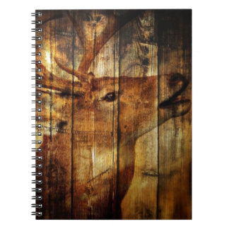 Outdoorsman primitive barn wood whitetail deer notebook