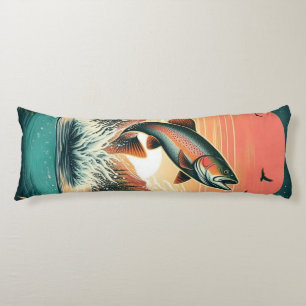 Outdoorsman trout nature body cushion