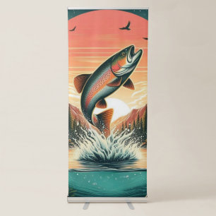 Outdoorsman trout nature retractable banner