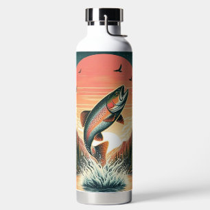 Outdoorsman trout nature water bottle