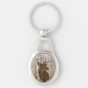 Outdoorsman Western Primitive barn wood deer Key Ring