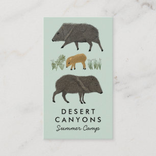 Outdoorsy Camp Hike Adventure Javelinas Business Card