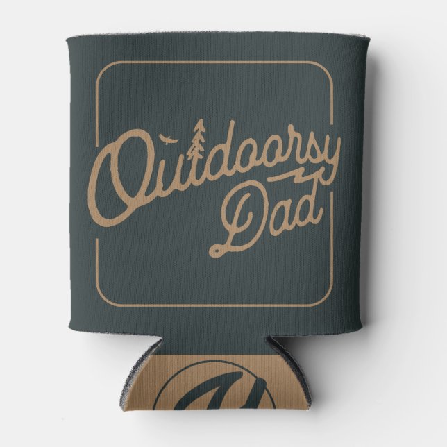 Outdoorsy Dad Outdoor Nature Loving  Can Cooler (Front)