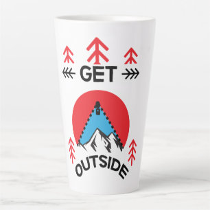 Outdoorsy Outdoorsmen Nature Lovers Art Trav Latte Mug