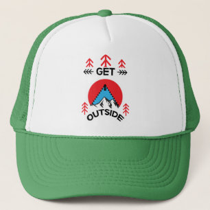 Outdoorsy Outdoorsmen Nature Lovers Art Trav Trucker Hat
