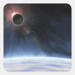 Outer Atmosphere of The Planet Earth Square Sticker