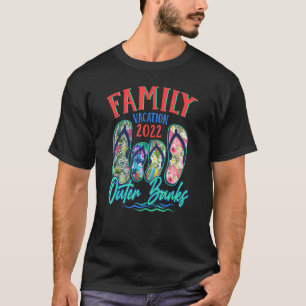 Outer Banks Carolina Vacation 2022 Flip Flops Fami T-Shirt