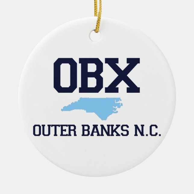 Outer Banks. Ceramic Tree Decoration (Front)